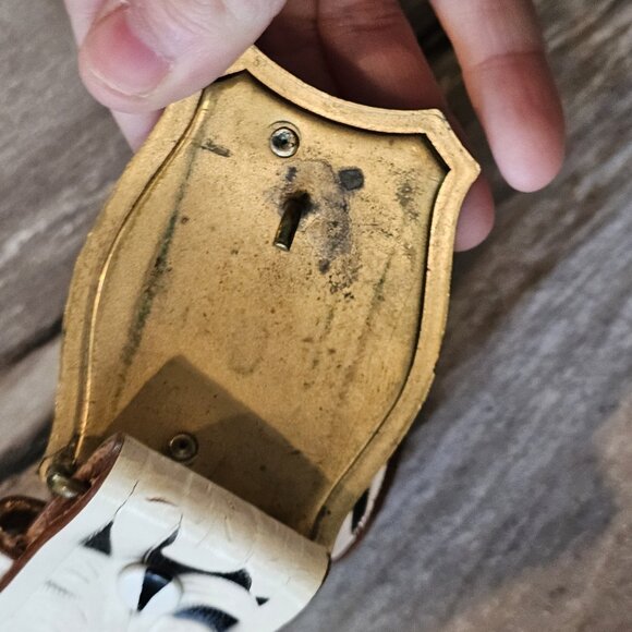 VTG Rockmount Western Leather Belt Square Dancing Buckle Removable  34-40" - Picture 6 of 10